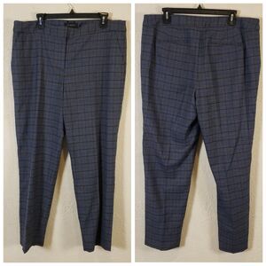 Talbots Ankle Pants 18 Navy Striped Gray Business Pants Hampshire